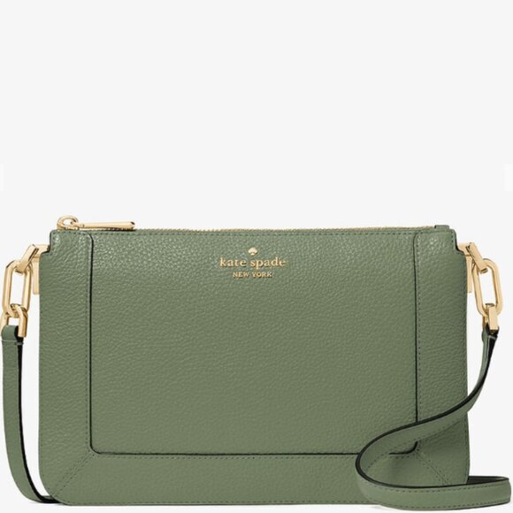 Kate Spade Lena Mini Flap Pebbled Leather Crossbody Purse Romaine - Retail $299 - Picture 2 of 6